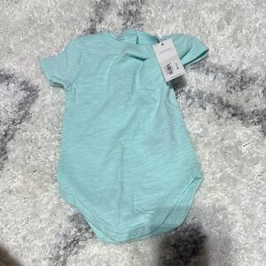 Janie and jack Mint Green Baby Onesie 6-12 month